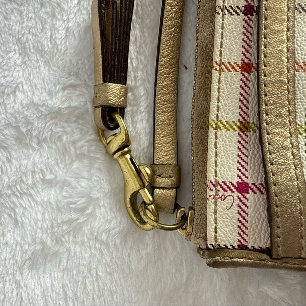 Coach Y2K Plaid Shoulder Bag with Matching Wristlet - Picture 13 of 16